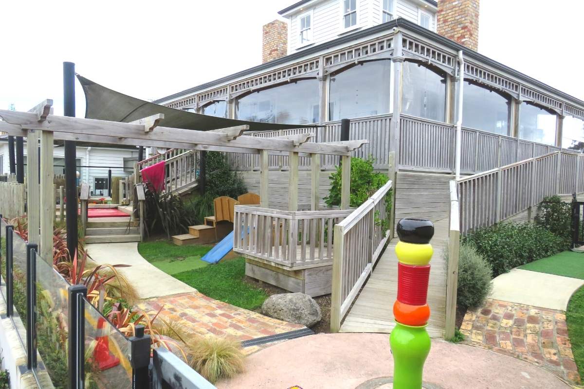 Under 2s playground at Bright Beginnings Early Learning Centre childcare in Mt Roskill, Auckland