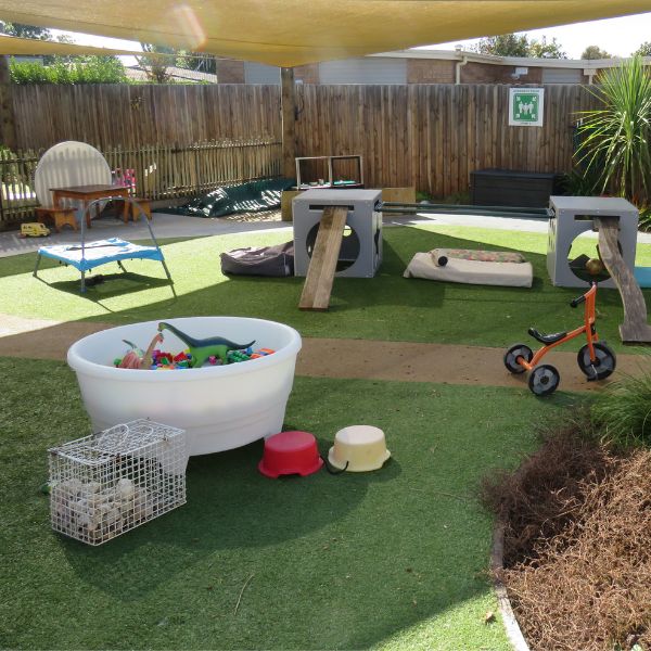 Early learning for 2-3 12 year olds in our Kowhai room & playground at Bright Beginnings Early Learning Centre